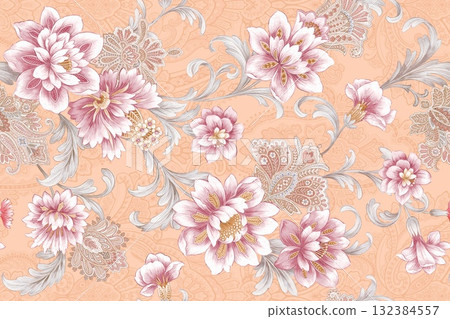 Handpainted Diverse Floral Decorative Pattern Collection Artwork Assortment Handpainted Diverse Floral Decorative Pattern Collection Artwork Assortment 132384557
