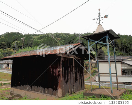 A fire watchtower watching over a mountain village (afr20251022064734) A fire watchtower watching over a mountain village (afr20251022064734) 132385595