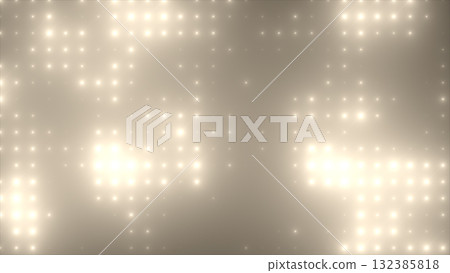 Abstract glowing white disco light wall background with illuminated dots forming geometric grid Abstract glowing white disco light wall background with illuminated dots forming geometric grid 132385818