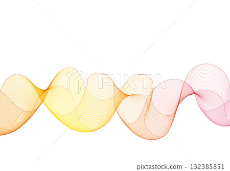 Thin red and orange lines form a graceful symmetrical figure on white background. Eps 10 132385851