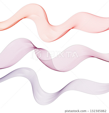 Red and purple abstract waves demonstrate dynamic fluid energy and motion design. Eps 10 132385862