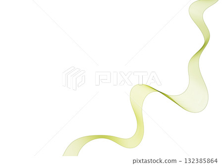 A single vertical olive-green wave creates a minimalist, fresh background composition. Eps 10 132385864