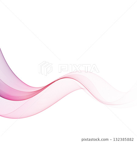 Horizontal elegant wave of crimson-pink color gradient on a clean isolated white background. Eps 10 Horizontal elegant wave of crimson-pink color gradient on a clean isolated white background. Eps 10 132385882
