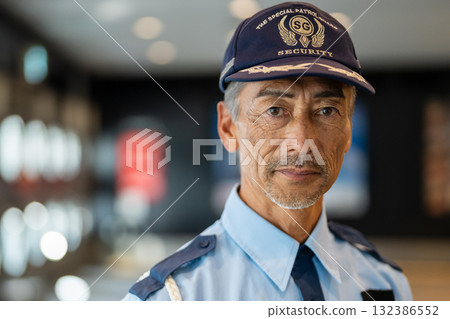 保全、門衛、老人 132386552