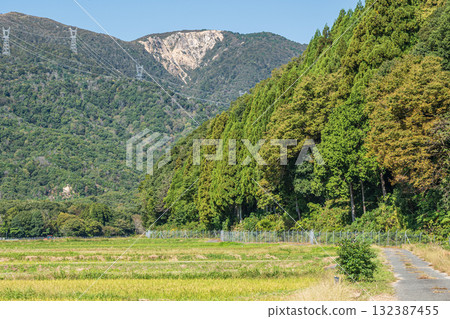 Autumn Satoyama Landscape, Makino Town, Takashima City, Shiga Prefecture 132387455