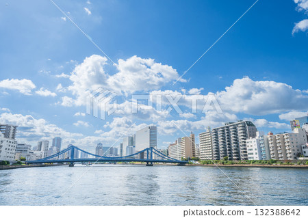 江東區深川附近的「東京」隅田川風景 132388642