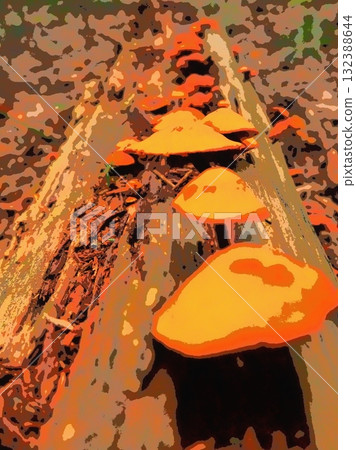 Rows of mushrooms in the forest (afr20251022073439) Rows of mushrooms in the forest (afr20251022073439) 132388644