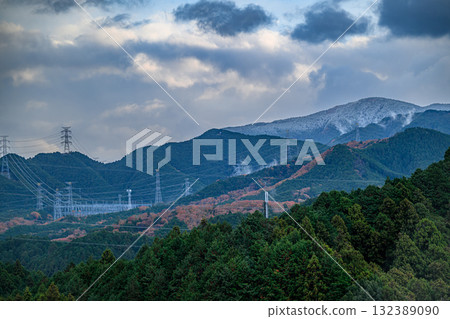 Mountain with a view of the substation Mountain with a view of the substation 132389090
