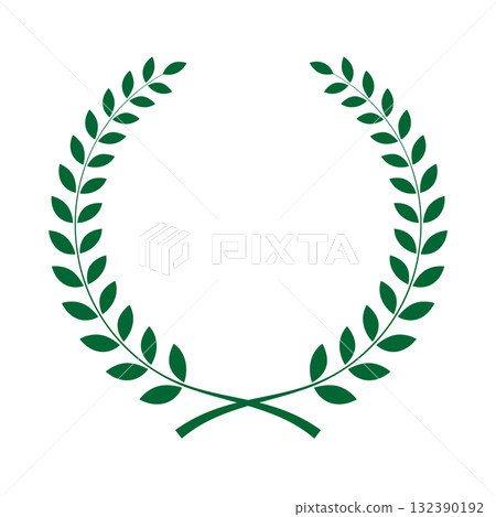 Laurel frame illustration, simple laurel wreath, dark green, dark vector png 132390192