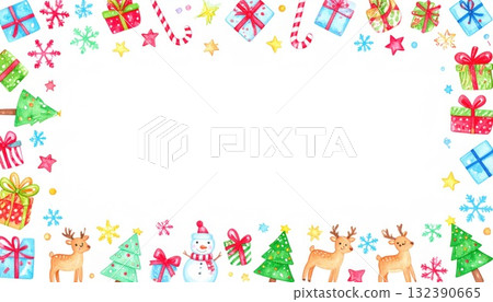 AI Image: Christmas Frame Material 132390665