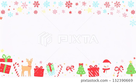 AI圖像:聖誕相框材質 AI圖像:聖誕相框材質 132390669