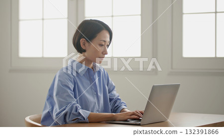 電腦工作的女人 132391866