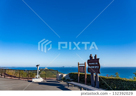 Toba City, Mie Prefecture Morning Pearl Road Toba Observatory sign and telescope Toba City, Mie Prefecture Morning Pearl Road Toba Observatory sign and telescope 132392029
