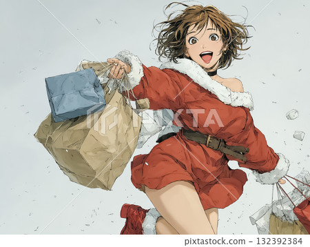 Miyu Series: High School Student Miyu Santa Cosplay Jump Miyu Series: High School Student Miyu Santa Cosplay Jump 132392384