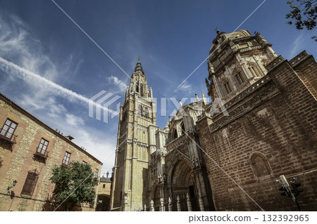 Primatial Cathedral of Saint Mary of the Assumption landmark in toledo old town in spain Primatial Cathedral of Saint Mary of the Assumption landmark in toledo old town in spain 132392965