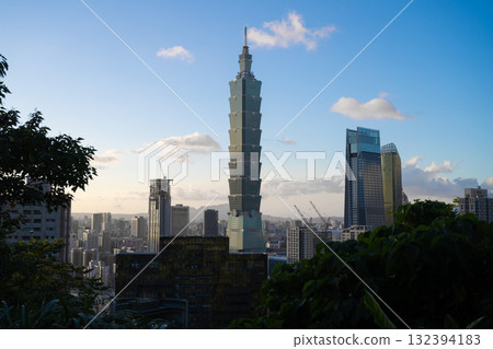 台北城市景觀與台北 101 夜景/台灣 132394183