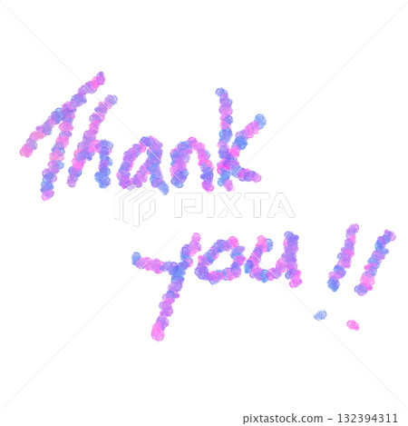 可愛的手寫謝謝 132394311