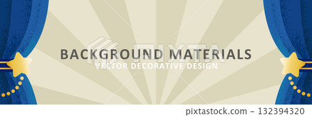 Blue curtain and sunburst background / Illustration for glamorous events, ceremonies, and presentations Blue curtain and sunburst background / Illustration for glamorous events, ceremonies, and presentations 132394320