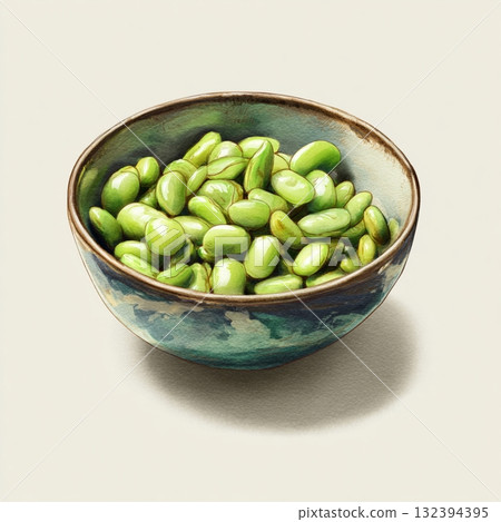 煮熟的毛豆 132394395