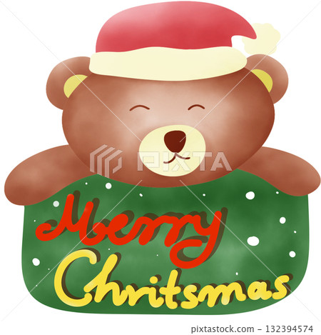 Cute bear christmas 132394574