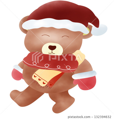 Christmas animal bear cute character Christmas animal bear cute character 132394632