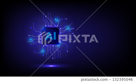 Artificial Intelligence Chipset with Futuristic Digital Circuit Design Artificial Intelligence Chipset with Futuristic Digital Circuit Design 132395046