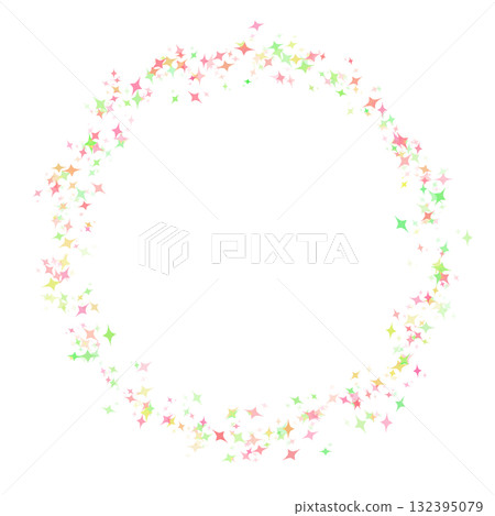 Sparkling star circle frame 132395079