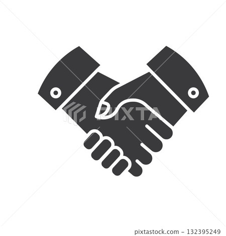 shake hands  icon vector concept design element template 132395249