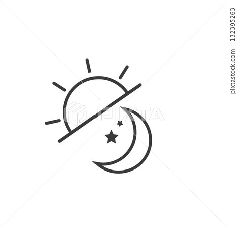 day and night icon vector concept design template day and night icon vector concept design template 132395263