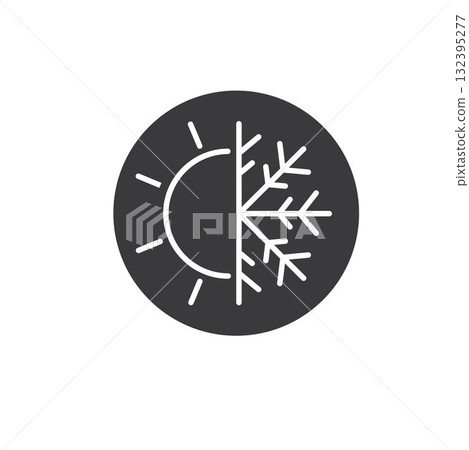hot and cool icon vector concept design template hot and cool icon vector concept design template 132395277