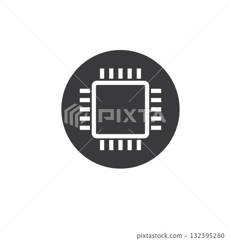 chip icon vector concept design element template chip icon vector concept design element template 132395280