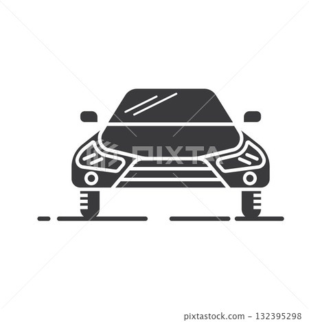 black suv car icon vector design template black suv car icon vector design template 132395298