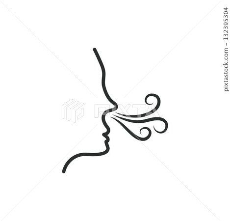 nose smells aroma icon vector concept design nose smells aroma icon vector concept design 132395304