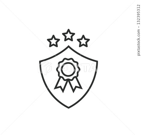 warranty protection line icon vector concept design template 132395312