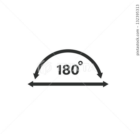 180 degrees rotation angle icon vector concept design template 180 degrees rotation angle icon vector concept design template 132395313