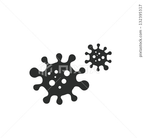 bacterial icon vector concept design template bacterial icon vector concept design template 132395317