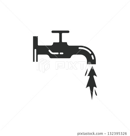 water flow from faucet icon vector concept design template water flow from faucet icon vector concept design template 132395326