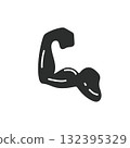 strong or health icon vector concept design template 132395329