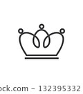 crown line element icon vector concept design template 132395332