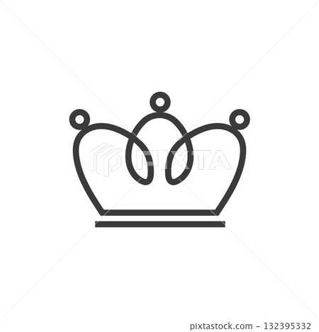 crown line element icon vector concept design template 132395332