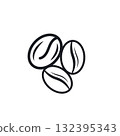 coffee bean icon vector element design template 132395343
