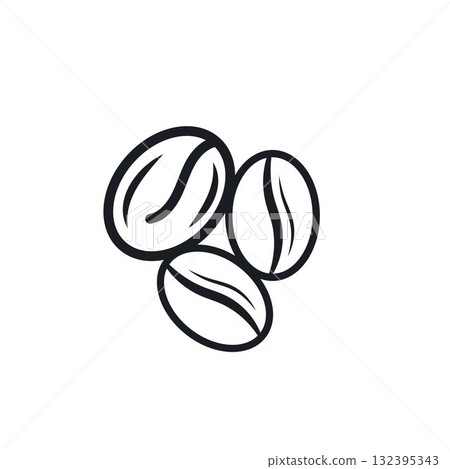 coffee bean icon vector element design template coffee bean icon vector element design template 132395343