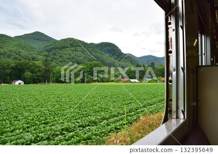 View of the JR Hokkaido Sekihoku Main Line between Engaru Station and Shirataki Station (Summer 2023) 132395649