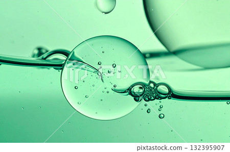 Clear water green background texture 132395907