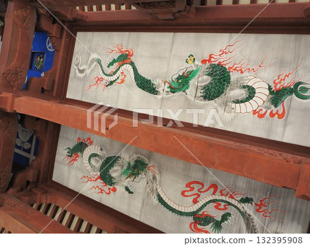 Kanagawa Prefecture Ryukoji Temple, Sanmon Gate Ceiling Painting, October 132395908