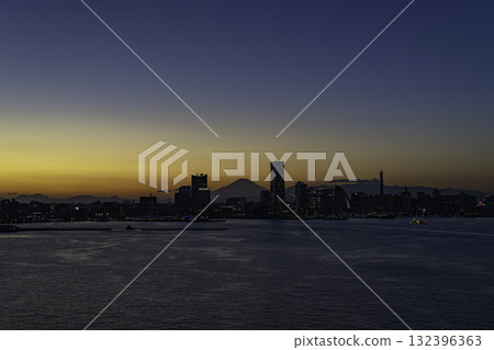 Minato Mirai viewed from the Bay Bridge 132396363
