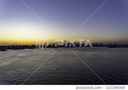 Minato Mirai viewed from the Bay Bridge 132396369