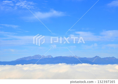 從高山高原眺望北阿爾卑斯山脈 從高山高原眺望北阿爾卑斯山脈 132397165