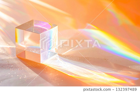 美麗的橙色背景紋理 132397489