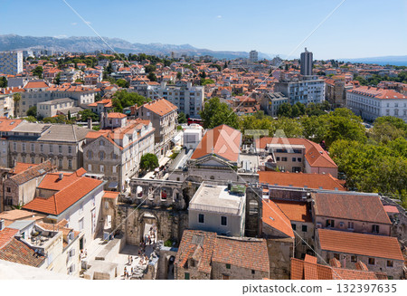 Split Croatia old town cityscape and Diocletian's Palace 132397635